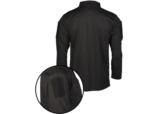Поло Mil-Tec Tactical Quick Dry Poloshirt 1/1 black Фото 2